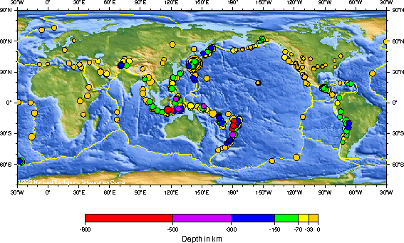 Recent Earthquakes - Last 8-30 Days